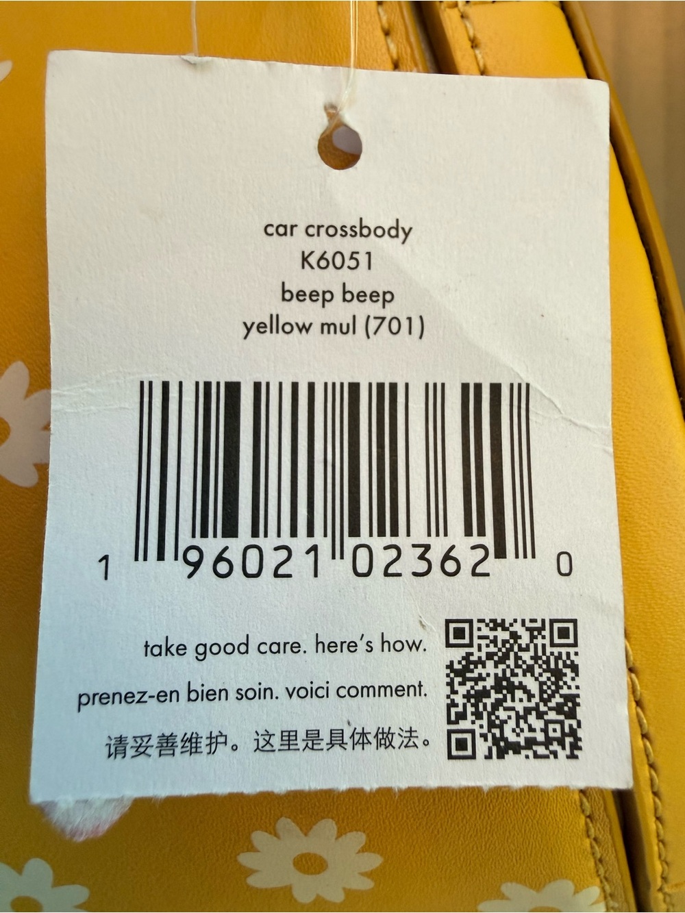 SOLD! NWT Kate Spade Beep Beep Car K6051 Crossbody Bag Yellow RARE w Dust Bag - Picture 2 of 12